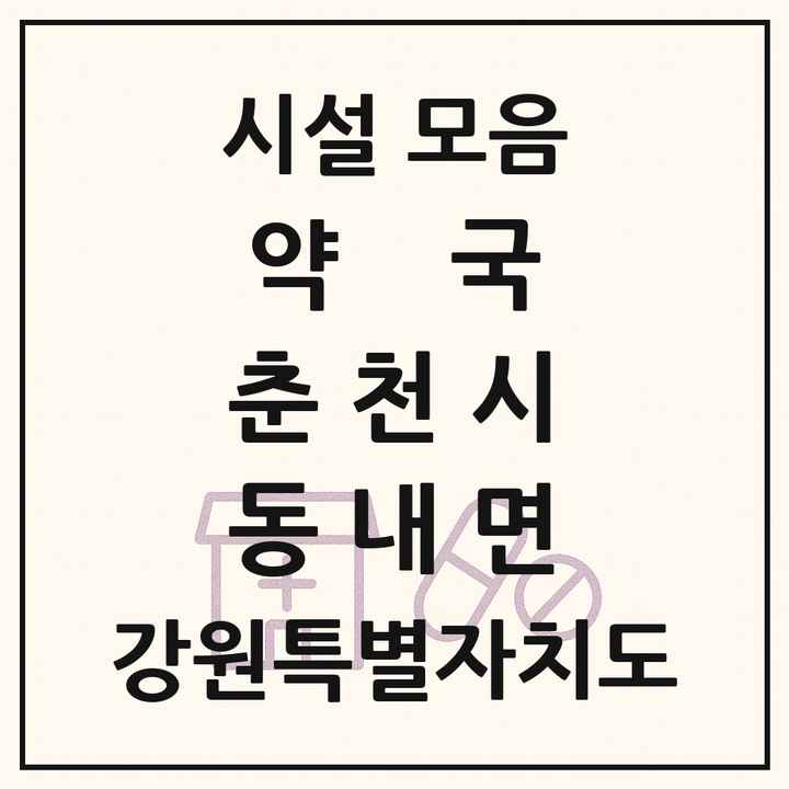 강원특별자치도 춘천시 동내면 약국 목록